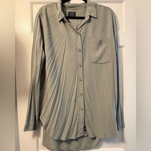 Abercrombie & Fitch Casual Button-Up Shirt - Sage Green